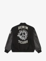 Black Denim Varsity Jacket – Modern Streetwear