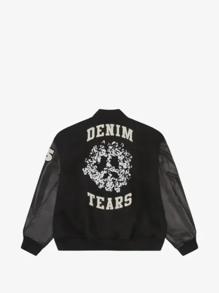 Black Denim Varsity Jacket – Modern Streetwear
