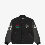 Black Denim Varsity Jacket – Modern Streetwear