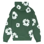 Demin Tears Cotton Wreath Hoodie Green