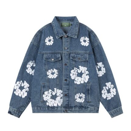 Denim Cotton Wreath Jacket Light Wash