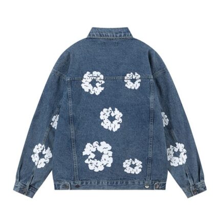 Denim Cotton Wreath Jacket Light Wash