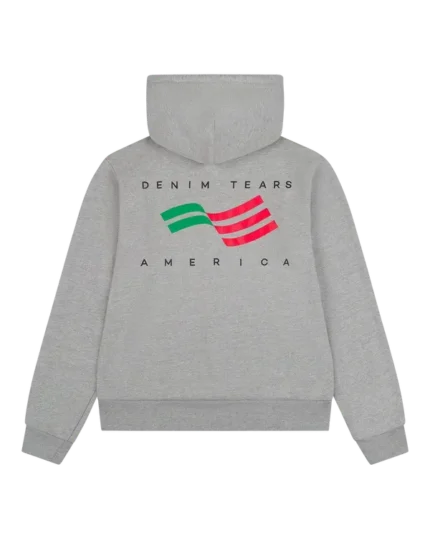 Denim Tears America Sportswear Zip Grey Hoodie