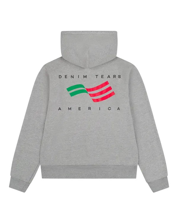 Denim Tears America Sportswear Zip Grey Hoodie